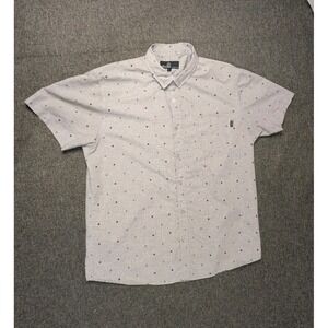 Molokai Surf Co. Men's Sea Anchor Shirt XL Short Sleeve Button Down Gray Tee